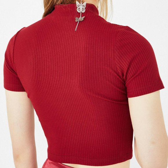 dELiA*s by Dolls Kill Red Crop Top Large - Picture 3 of 8